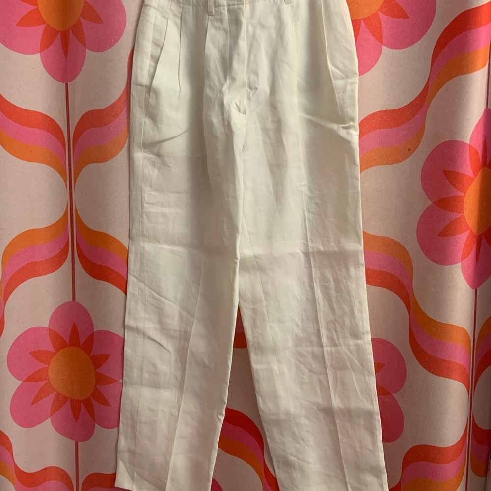 Jil Sander Women's White Trousers